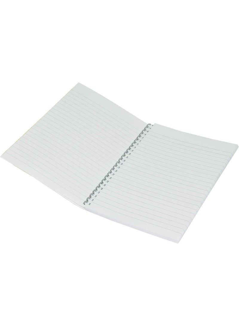 FIS Light Spiral Soft Cover Notebook, A5 Size(14.8x21cm), Single Line Ruling, 80 Sheet, Pack of 10-Piece - LINBA51518S - Image 2
